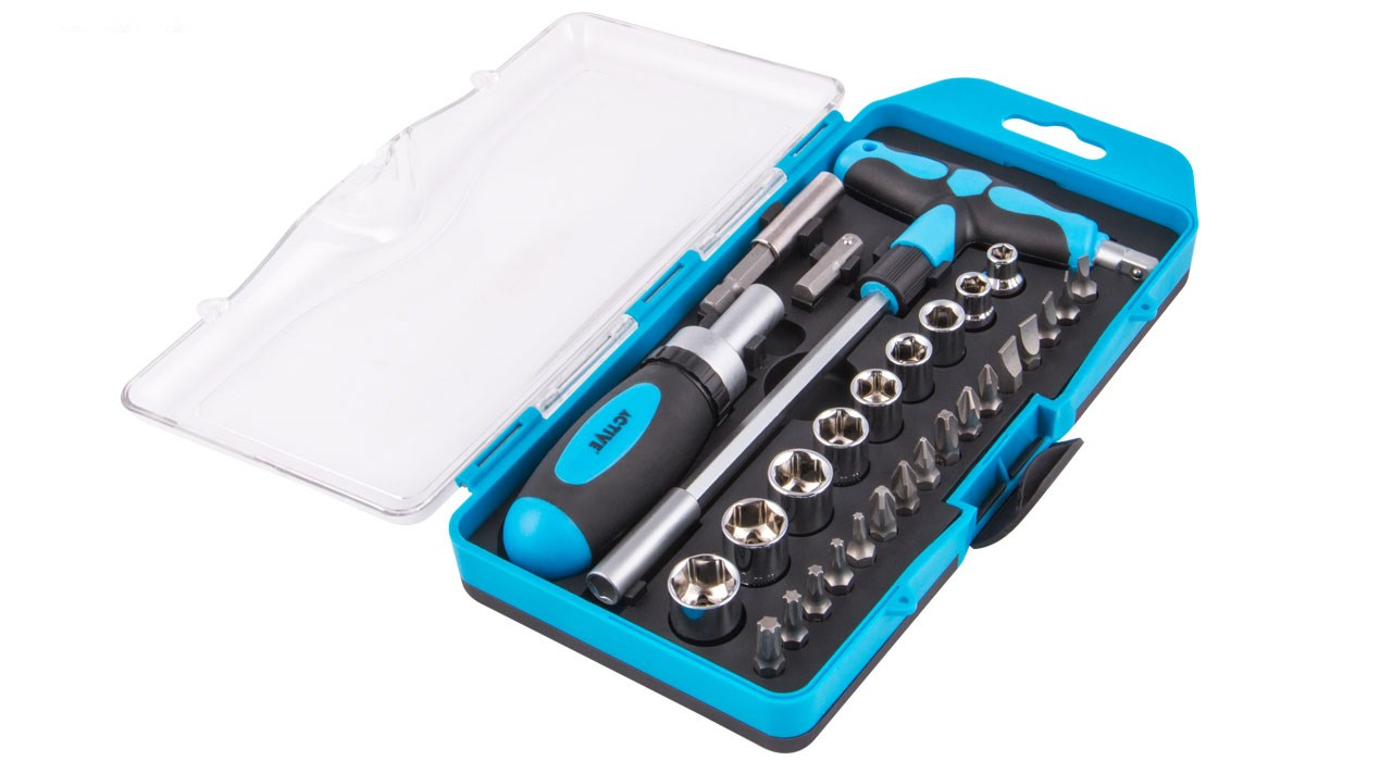مجموعه 29 عددی سری پیچ گوشتی و بکس اکتیو مدل AC6129SA