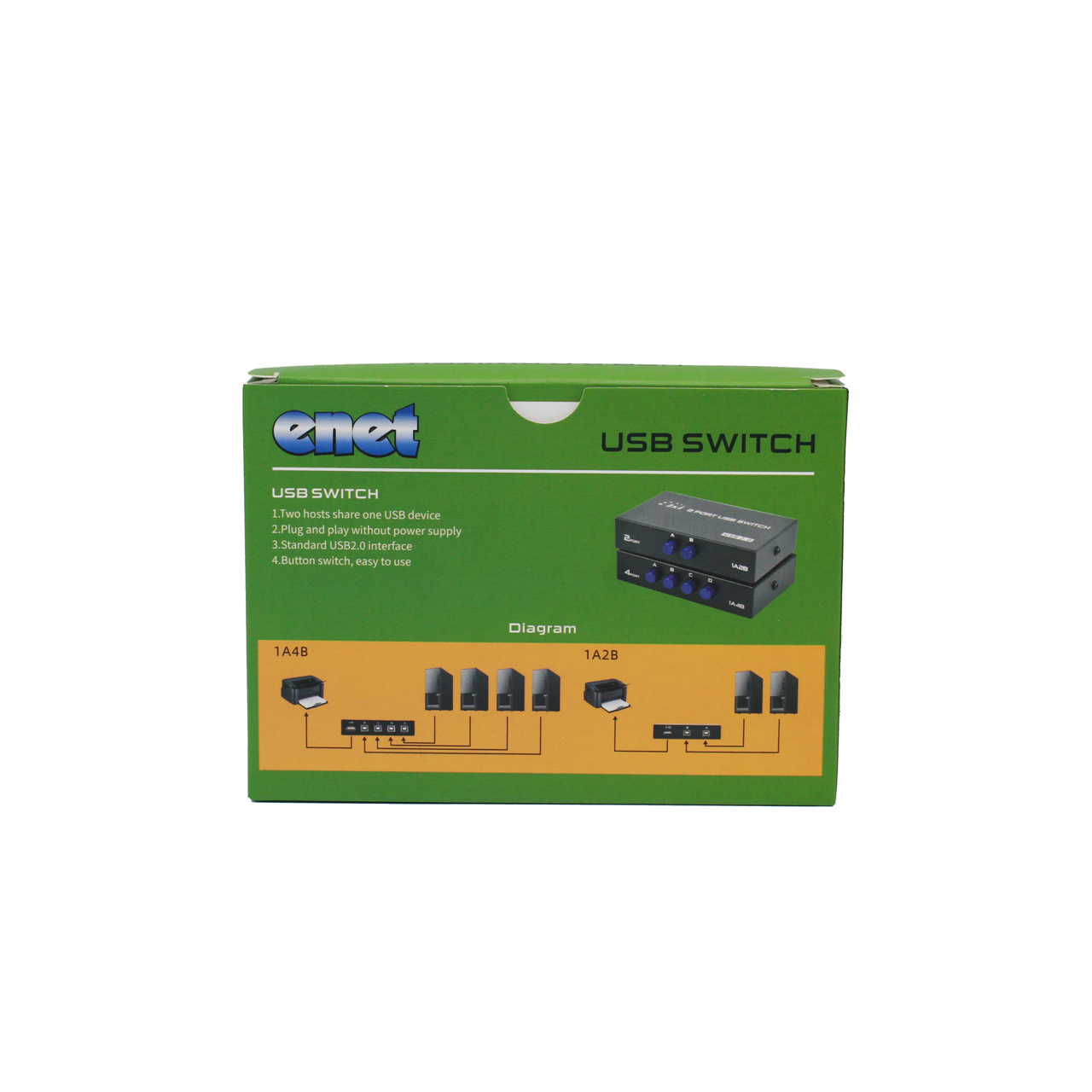 هاب سوئیچ دو پورت پرینتر ای نت مدل En-SU2m