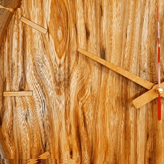 ساعت دیواری چوبی مدل گردو و اوجا کد Mc40-1