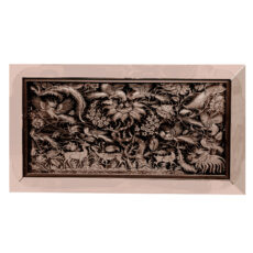 تابلو قلمزنی مسی برنزه مدل آینه کاری