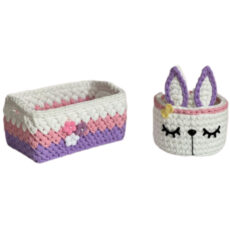 سبد قلاب بافی تریکو کد 9 مجموعه 2 عدددی