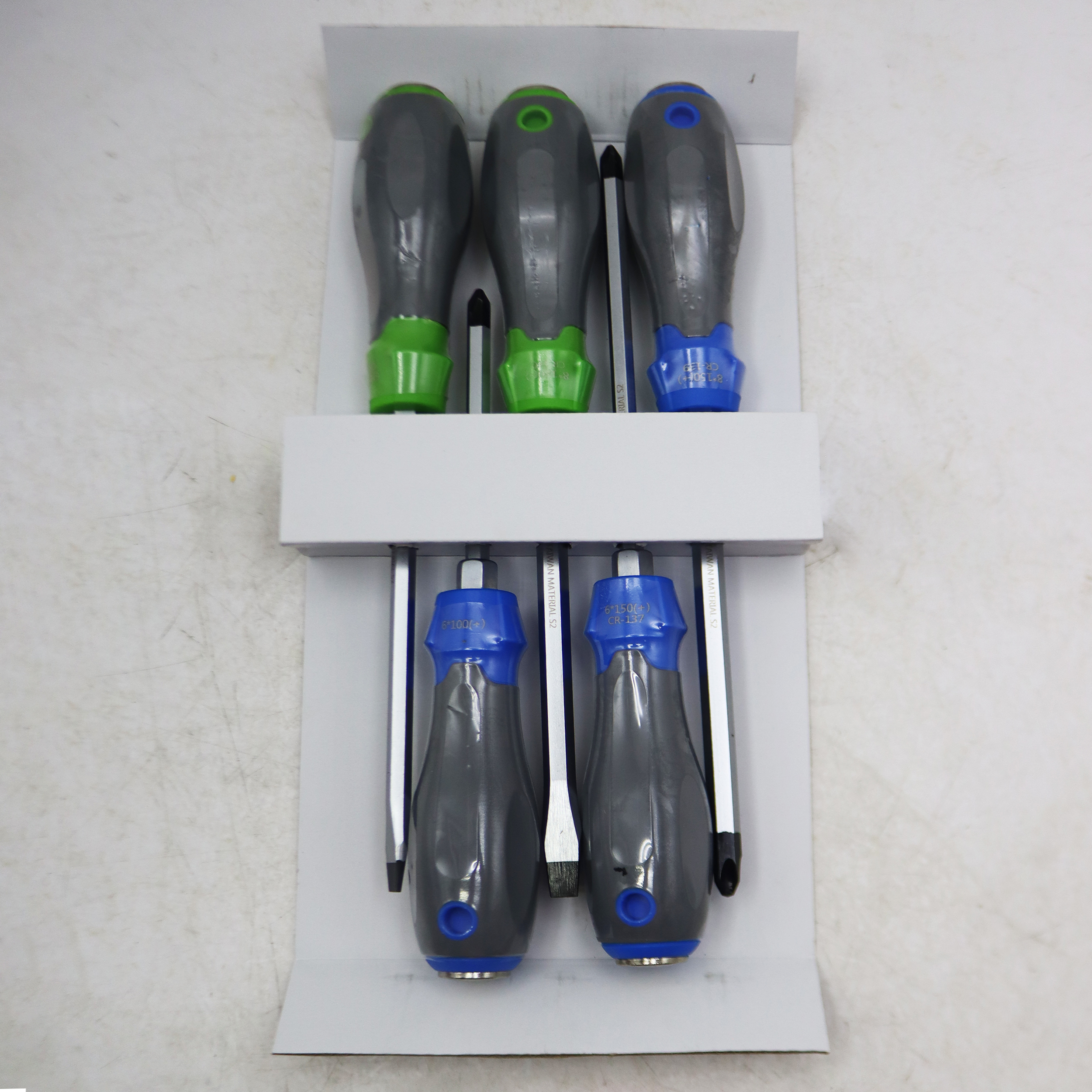پیچ گوشتی چهارسو و دو سو کراسمن مدل ضربه خور کد YP-CR-149 S2 مجموعه 5 عددی