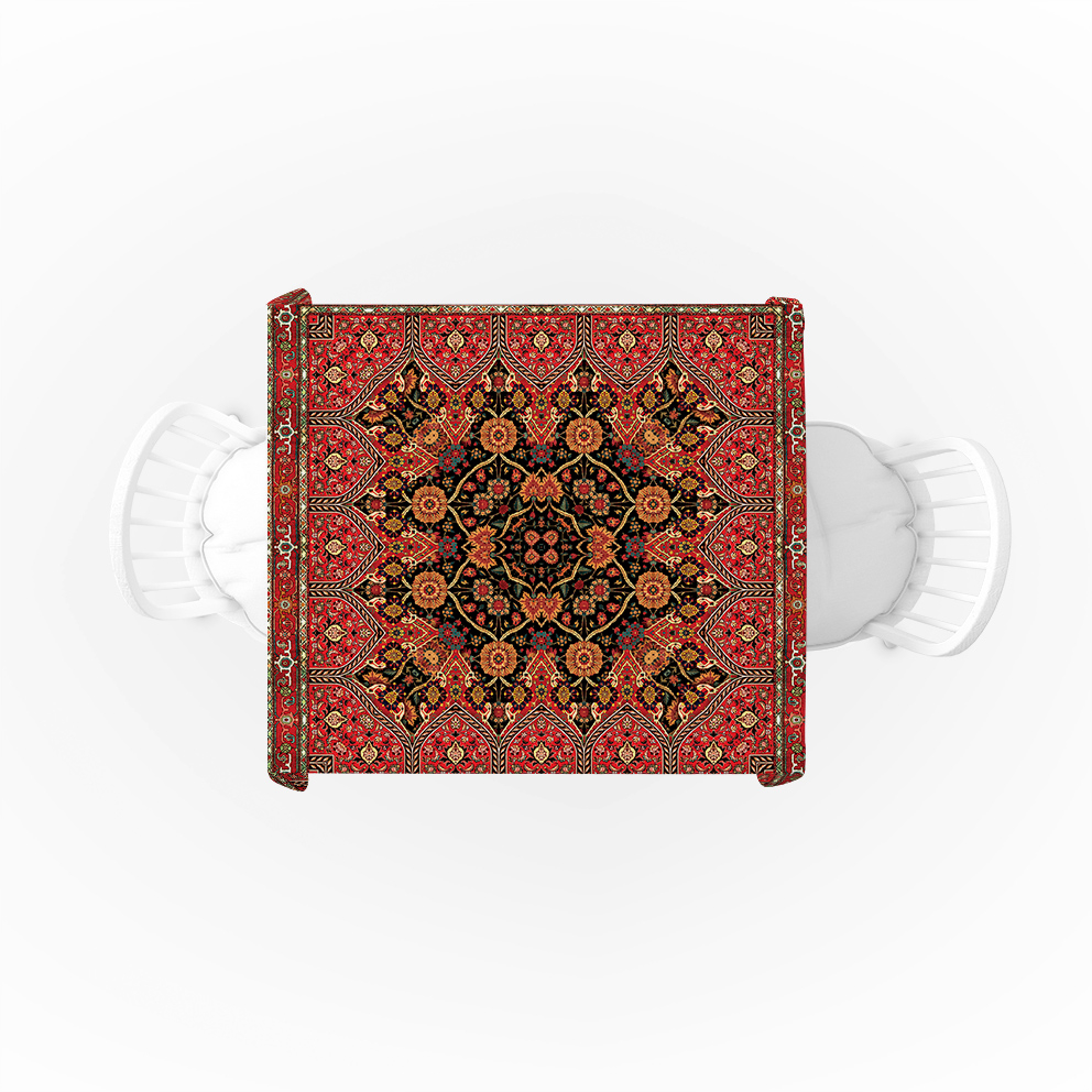 رومیزی رومیزی باز طرح مربع مدل سنتی مدرن کد 11093 سایز 140*140 سانتی متر