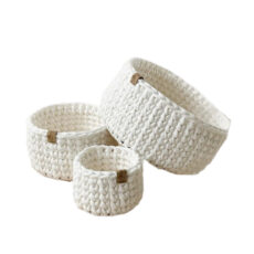 سبد قلاب بافی تریکو مدل عروسکی کد 1 مجموعه 2 عددی