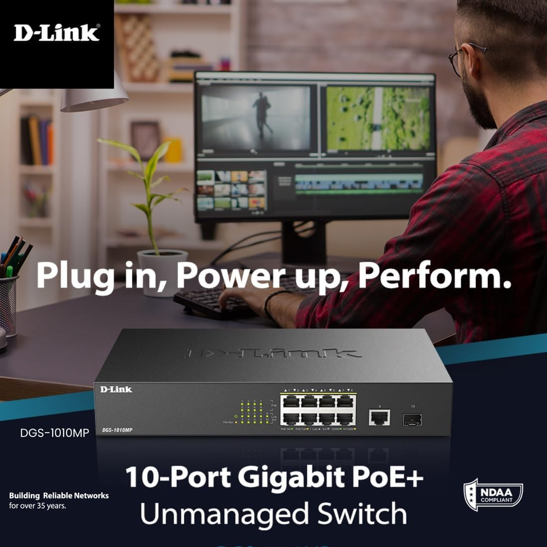 سوئیچ 10 پورت گیگابیت PoE دی-لینک مدل DGS-1010MP