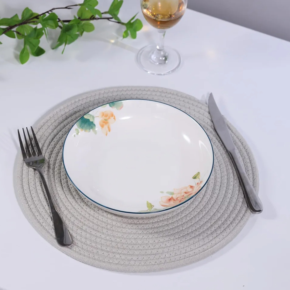 زیربشقابی بافتنی مدل zbt01 بسته 4 عددی