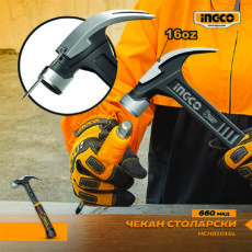 چکش میخ کش اینکو مدل HCH81016L با وزن 880 گرم