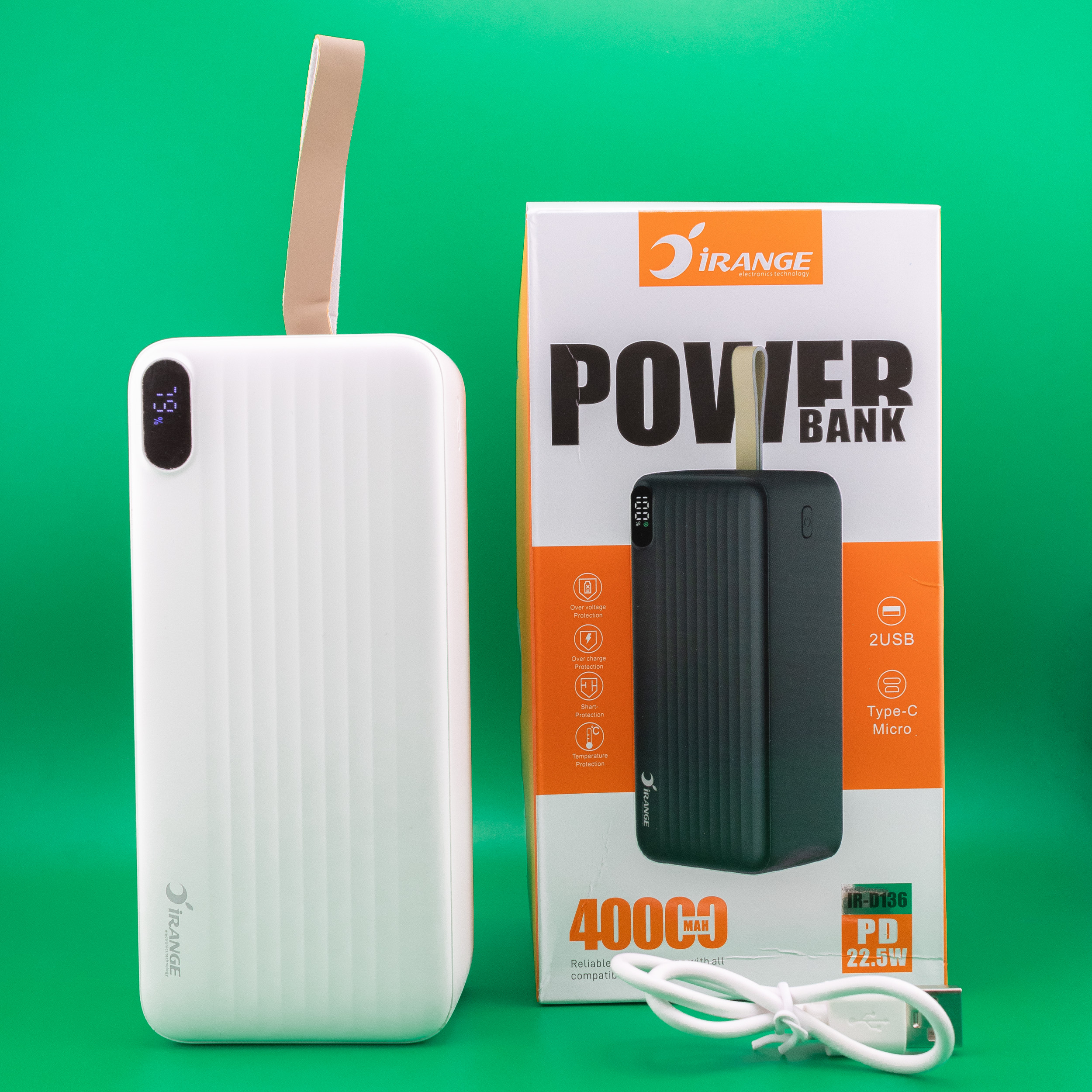 پاوربانک آیرنج مدل IR - D136 ظرفیت 40000 میلیآمپرساعت