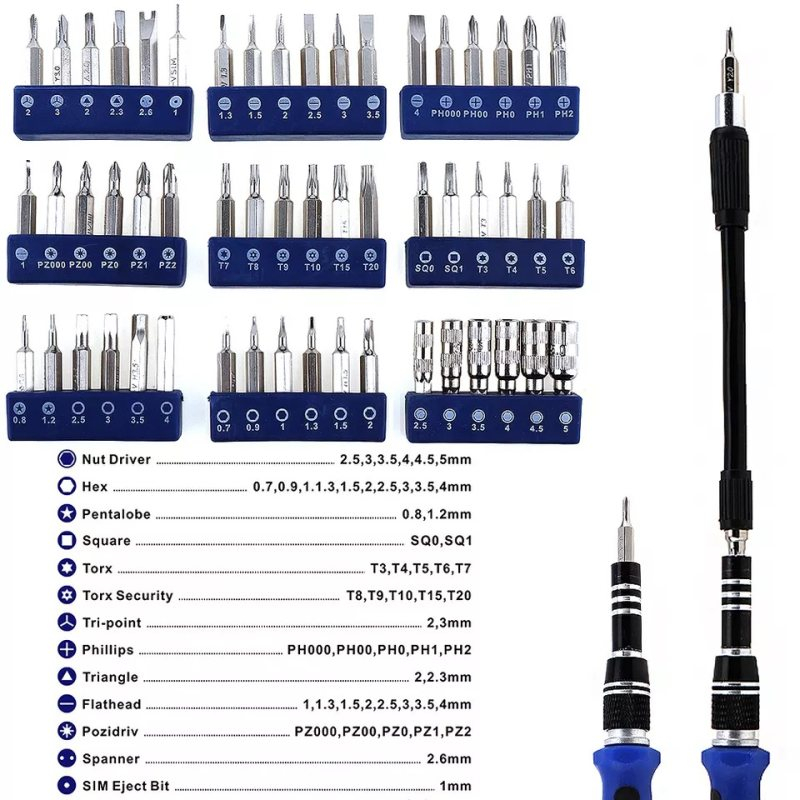 پیچ گوشتی مدل 8058A بسته 58 عددی