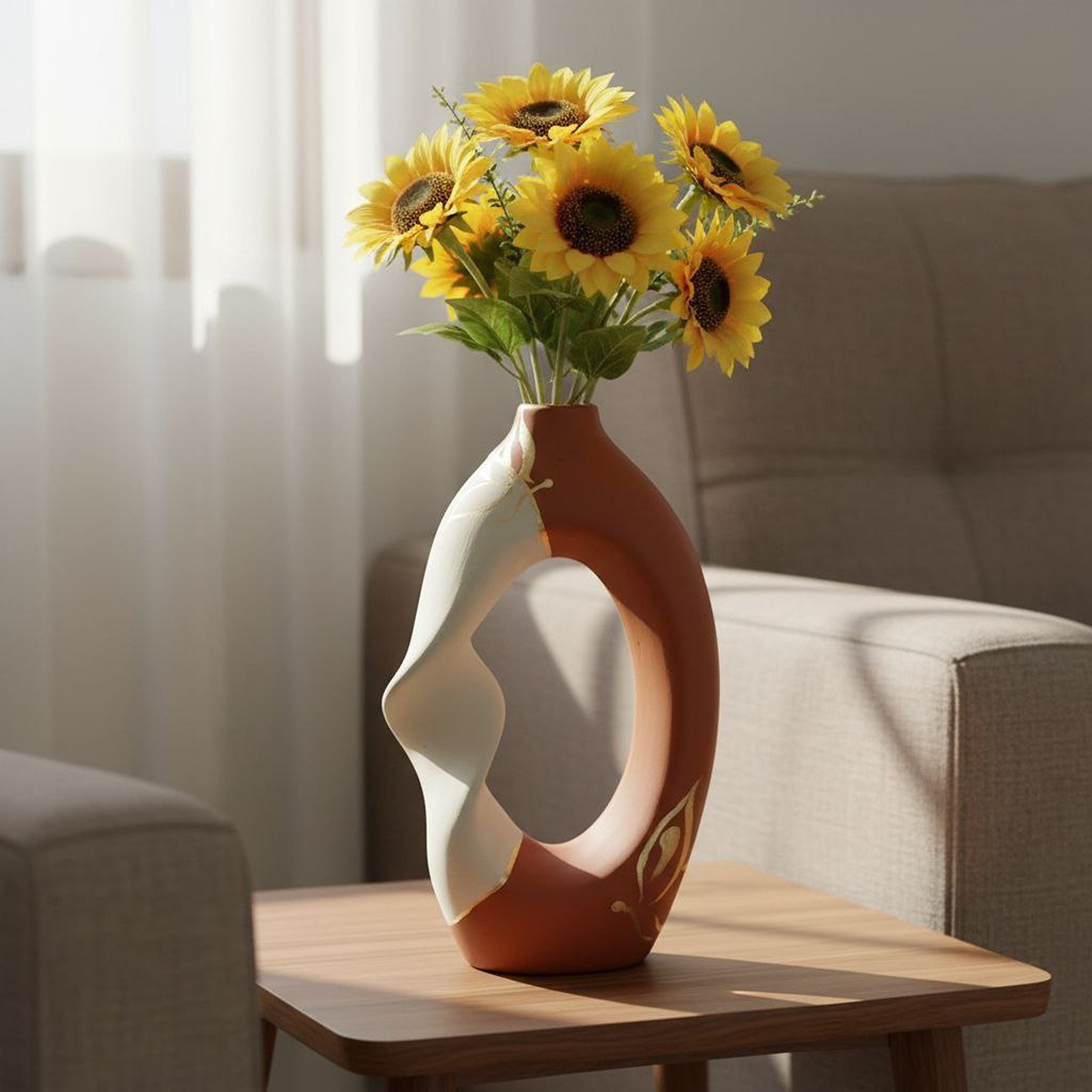 گلدان بتنی مدل پیچ مینیمال