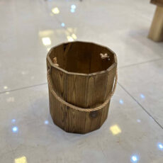 سطل و جا دستمال چوب روس مدل w45