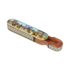 قلمدان خاتم کاری مدل نقاشی چوگان