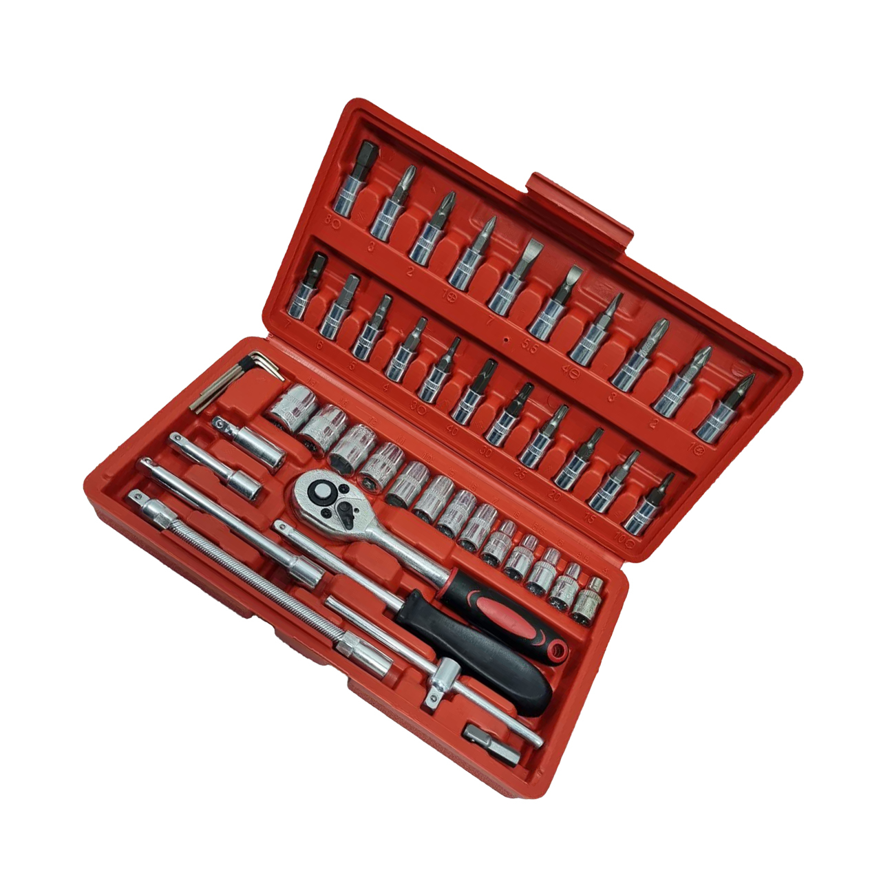 مجموعه 46 عددی آچار بکس پرو باس مدل 1/4