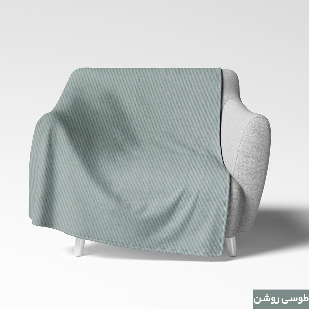 شال مبل شاران هوم مدل مخملی طرح راه راه سایز 450×170 سانتی متر