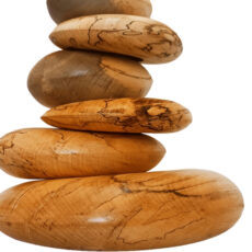 آباژور رومیزی چوبی  طرح سنگ کد Mc50