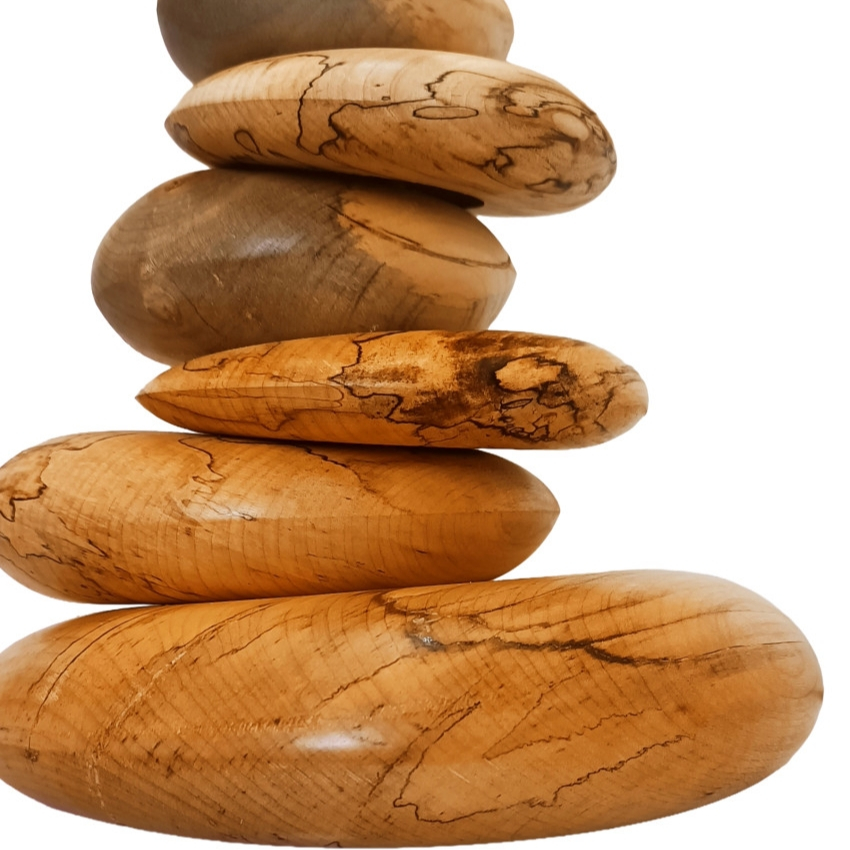 آباژور رومیزی چوبی  طرح سنگ کد Mc50