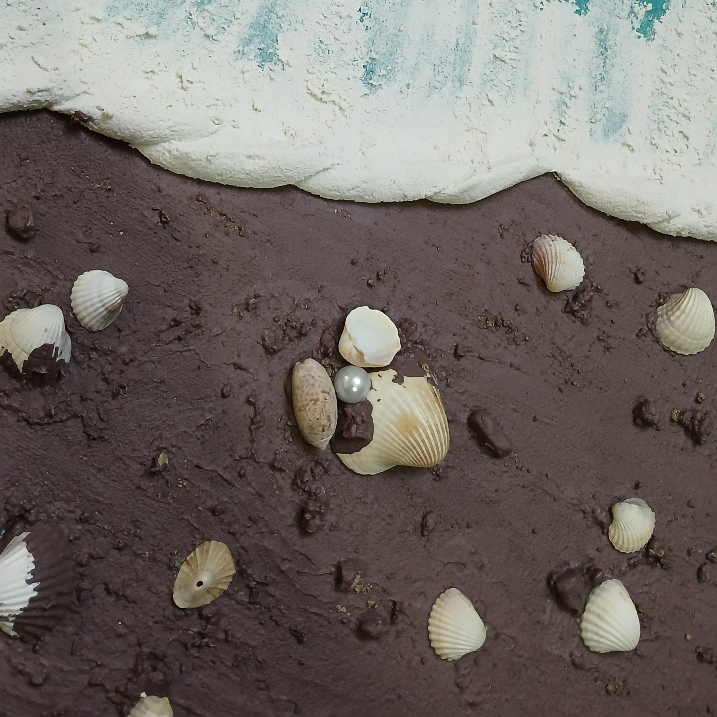 تابلو نقاشی اکریلیک مدل دریا و ساحل برجسته