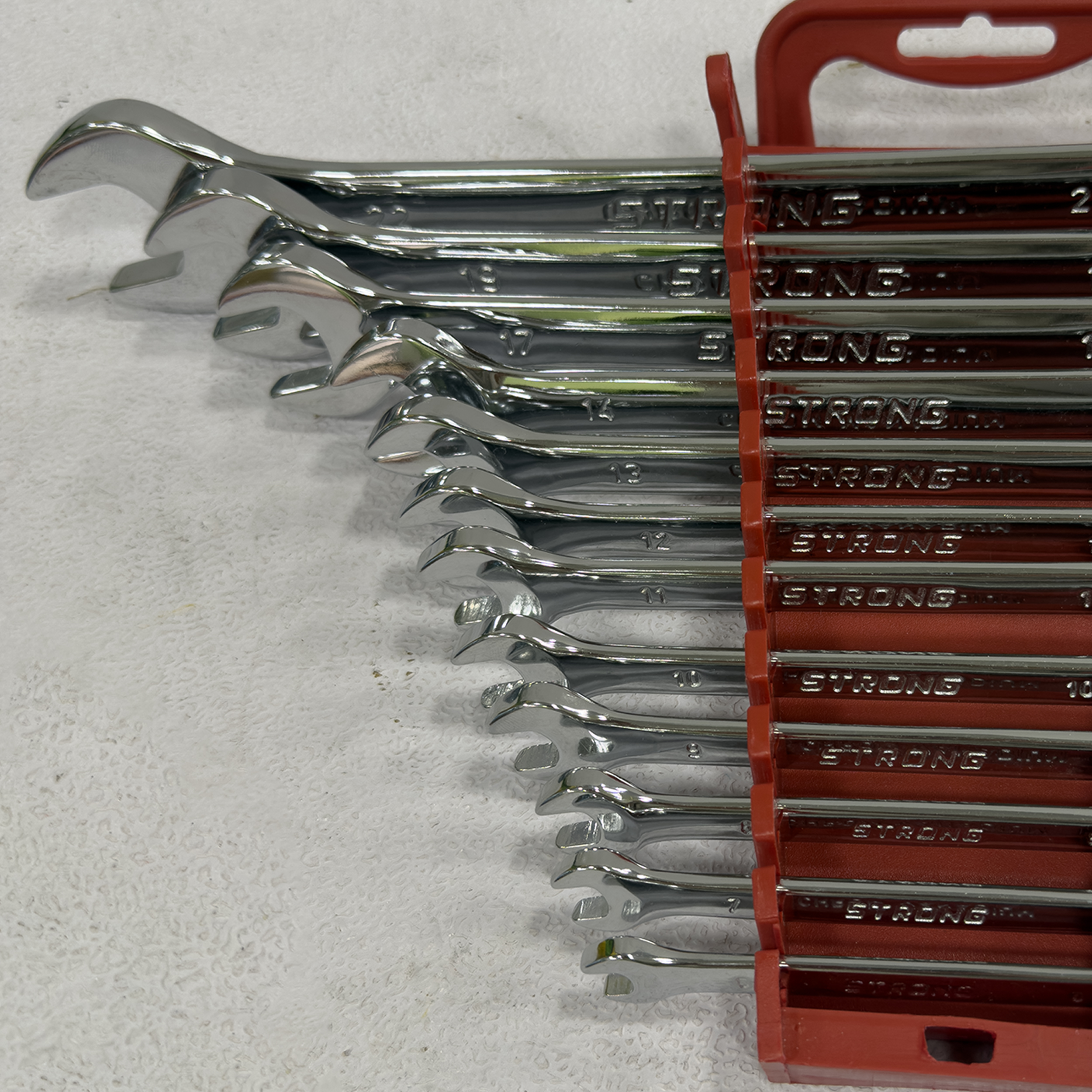 آچار یکسر تخت و یکسر رینگی استرانگ مدل SMT-STRONG-12PCS-22MM مجموعه 12عددی