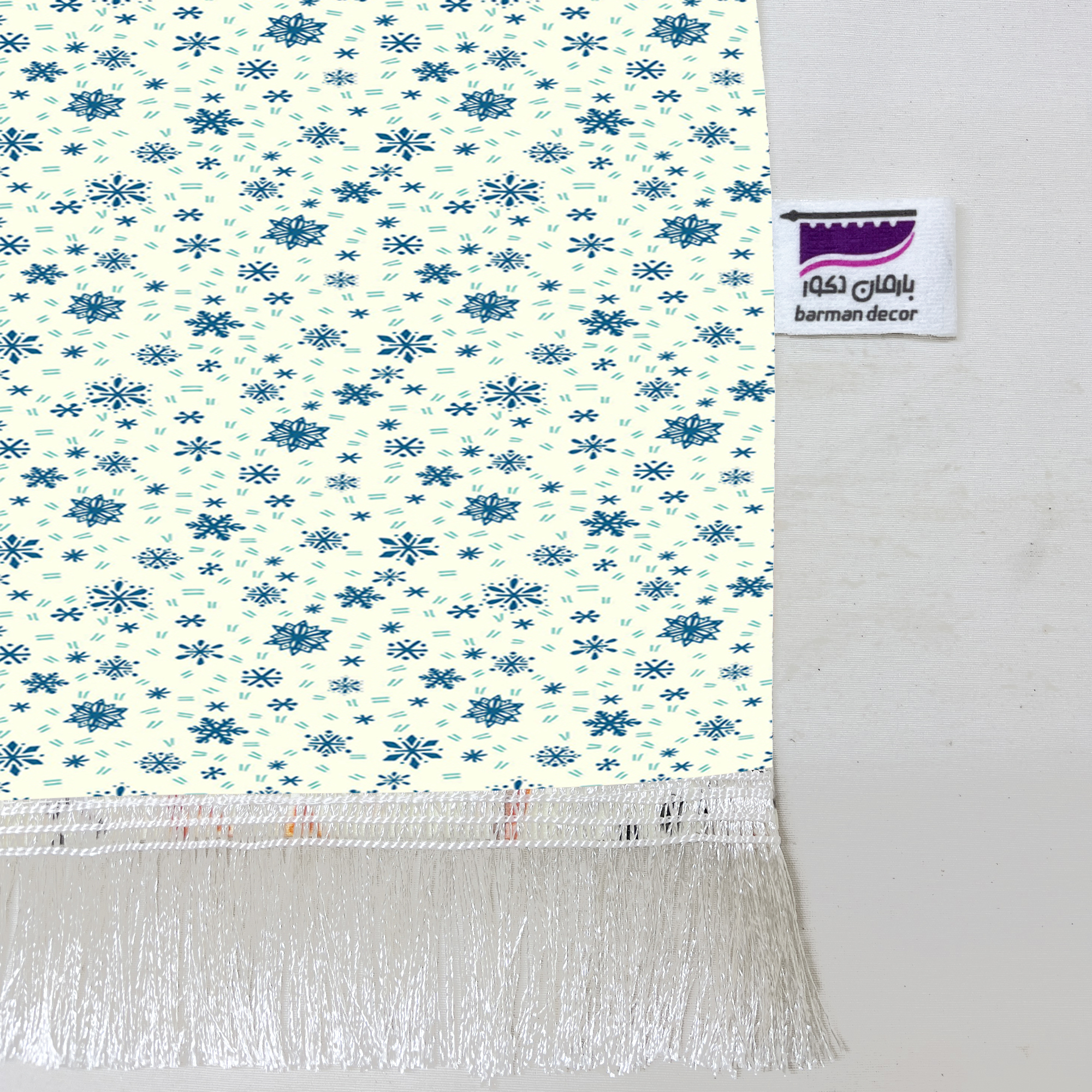شال مبل بارمان دکور طرح زمستانه کد 34 سایز 98x180 سانتی متر