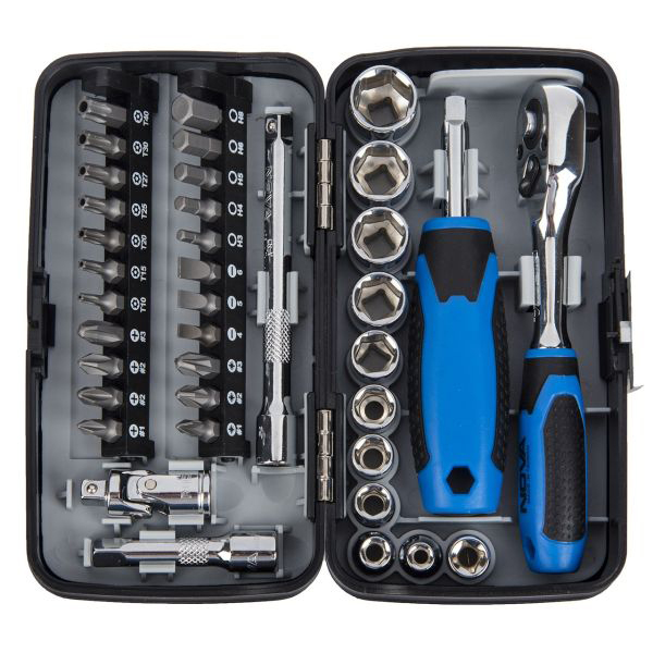 مجموعه 38 عددی سری بکس و پیچگوشتی نووا مدل MMA-N-7303