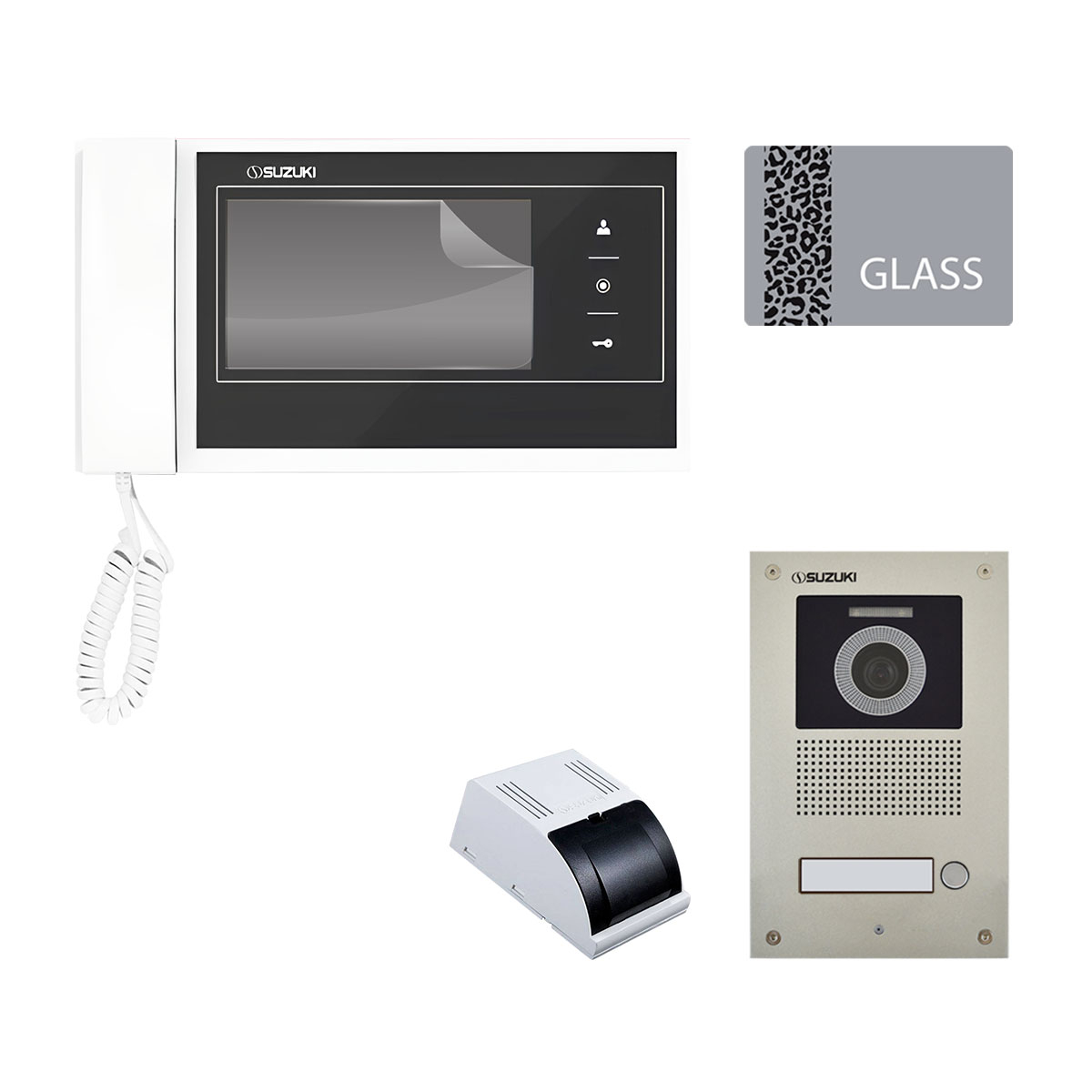 مجموعه دربازکن تصویری سوزوکی مدل 727-4ucm یک واحدی به همراه محافظ صفحه
