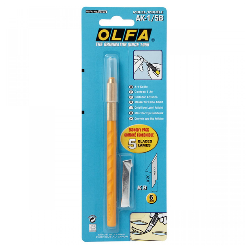 مجموعه 6 عددی کاتر قلمی و تیغ کاتر الفا مدل AK1-5B