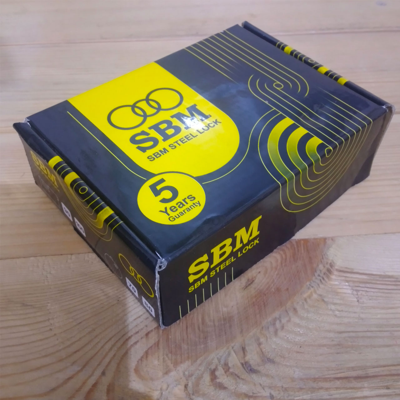 قفل کتابی اس بی ام مدل پشت بسته کد STEEL LOCK.80