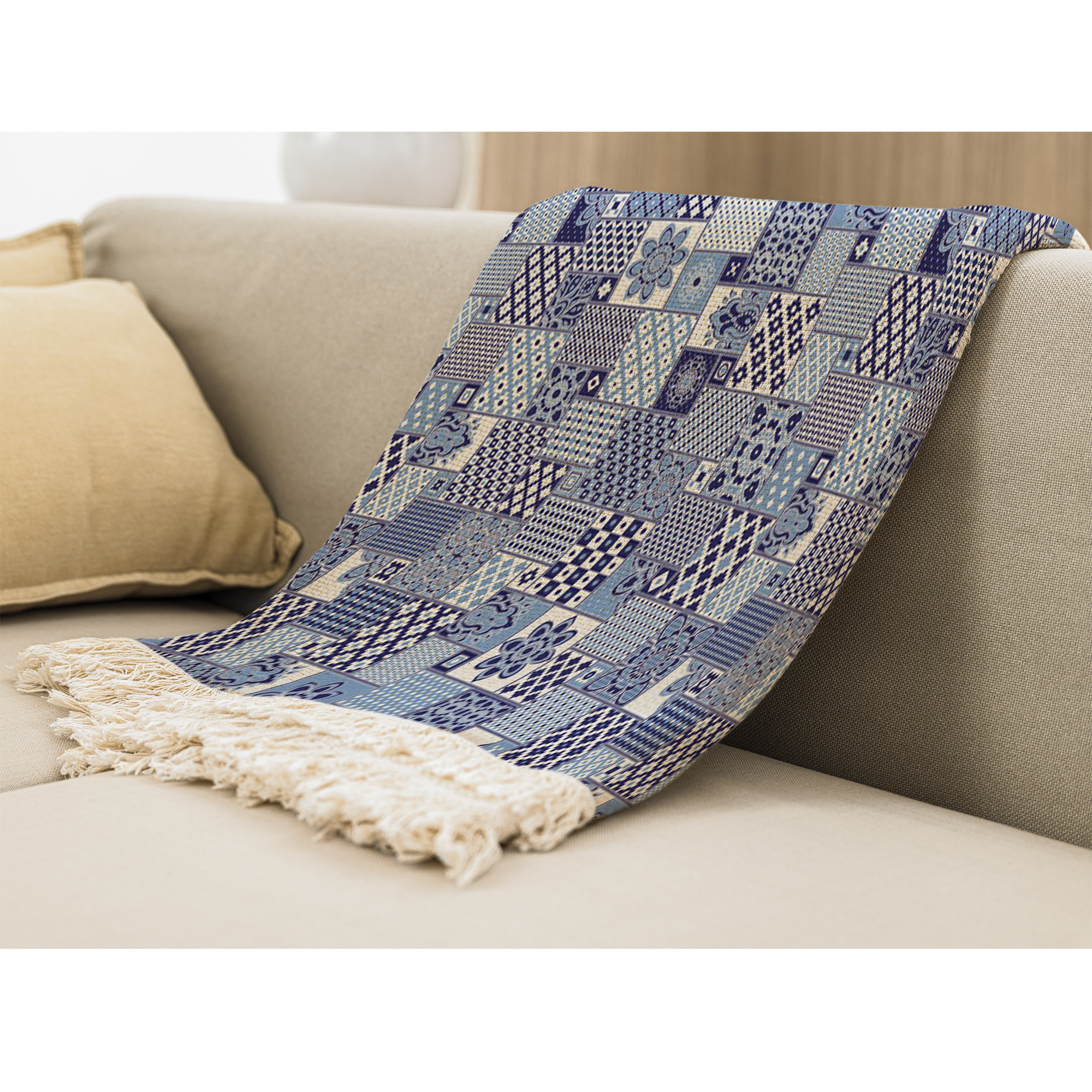 شال مبل بارمان دکور طرح سنتی پر کد 62 سایز 98x180 سانتی متر