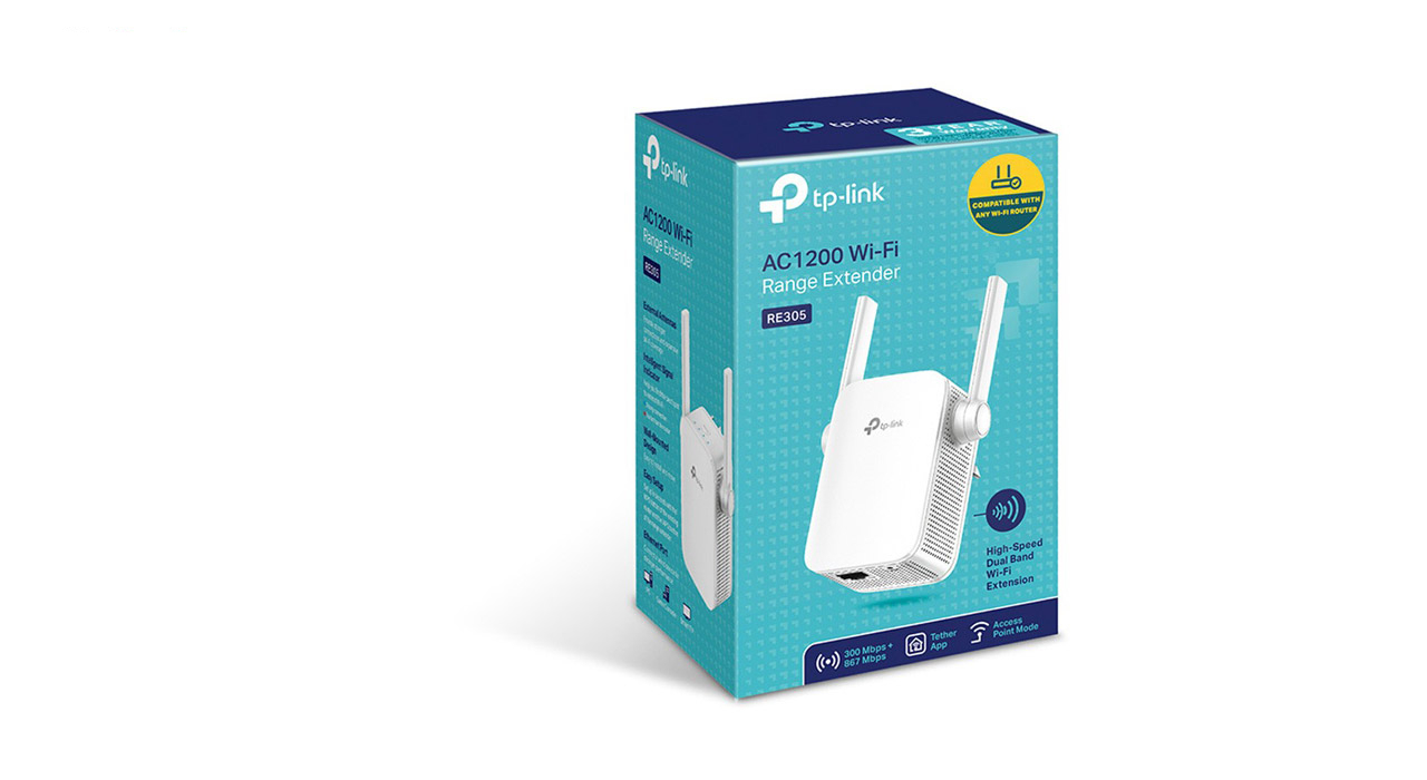 گسترش دهنده شبکه بی‌سیم دو بانده تی پی-لینک مدل RE305