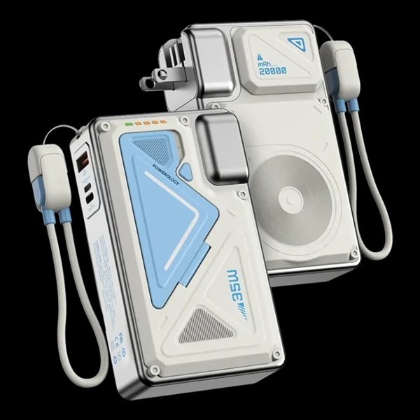 پاوربانک پاورولوجی مدل PPBMH104BK ظرفیت 20000 میلی آمپر ساعت