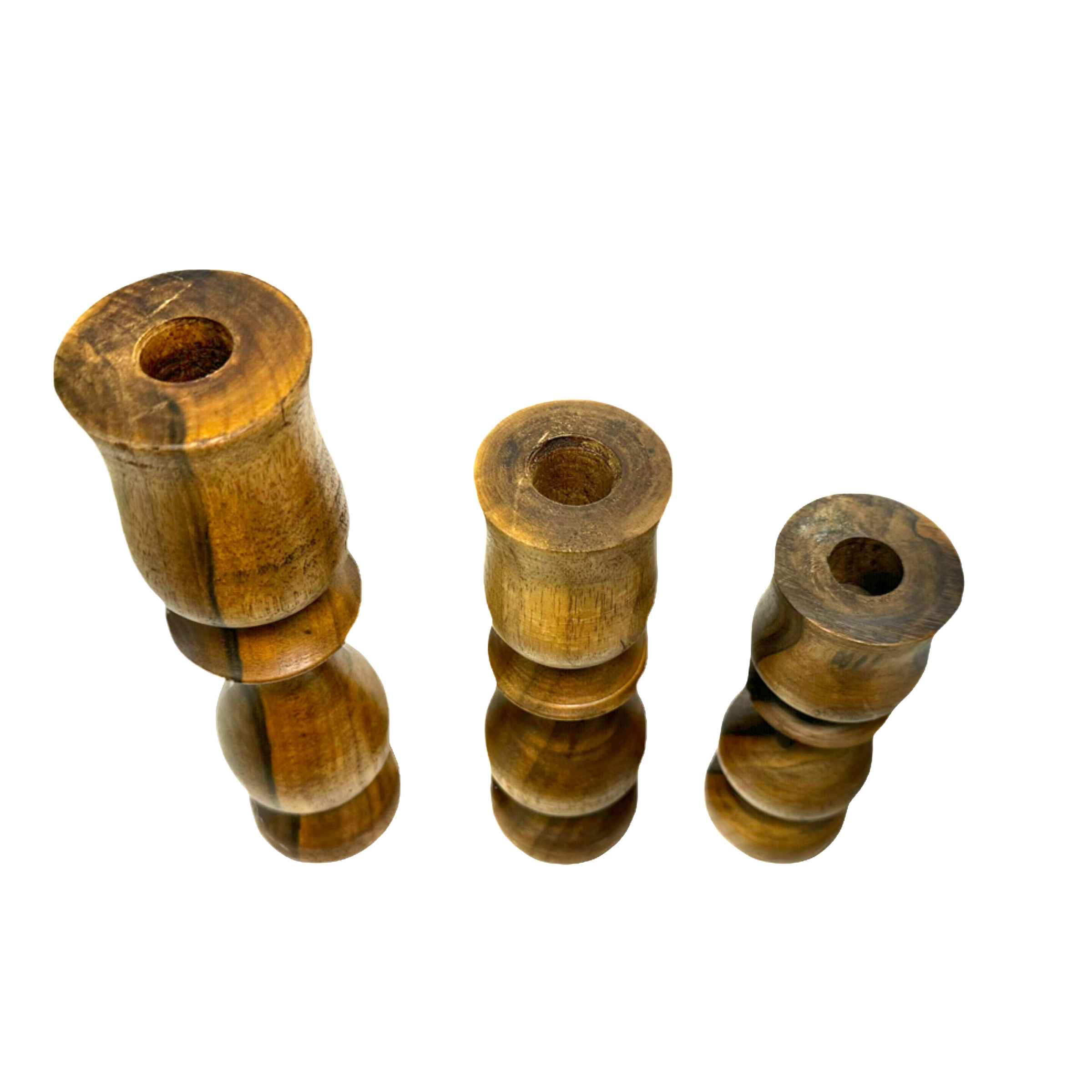 شمعدان چوبی کد 105 مجموعه 3 عددی