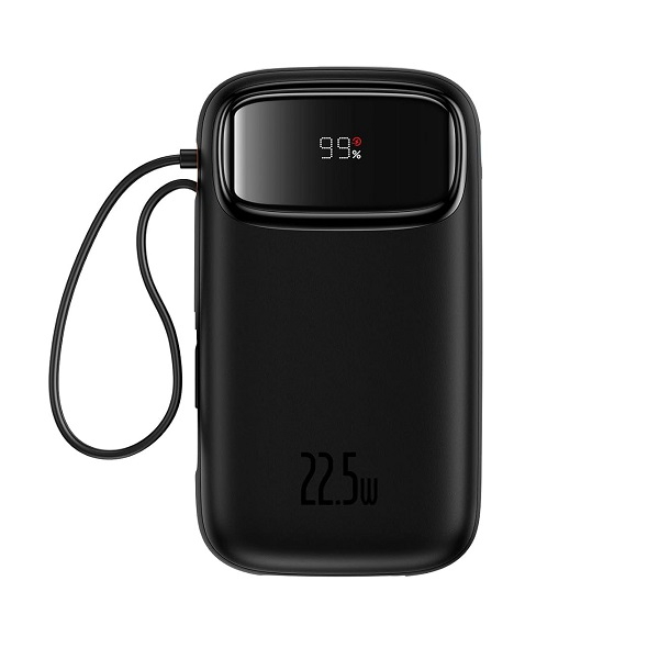 پاوربانک 22.5 وات بیسوس مدل 22.5W QPow2 Dual Cable ظرفیت 10000 میلی آمپر ساعت