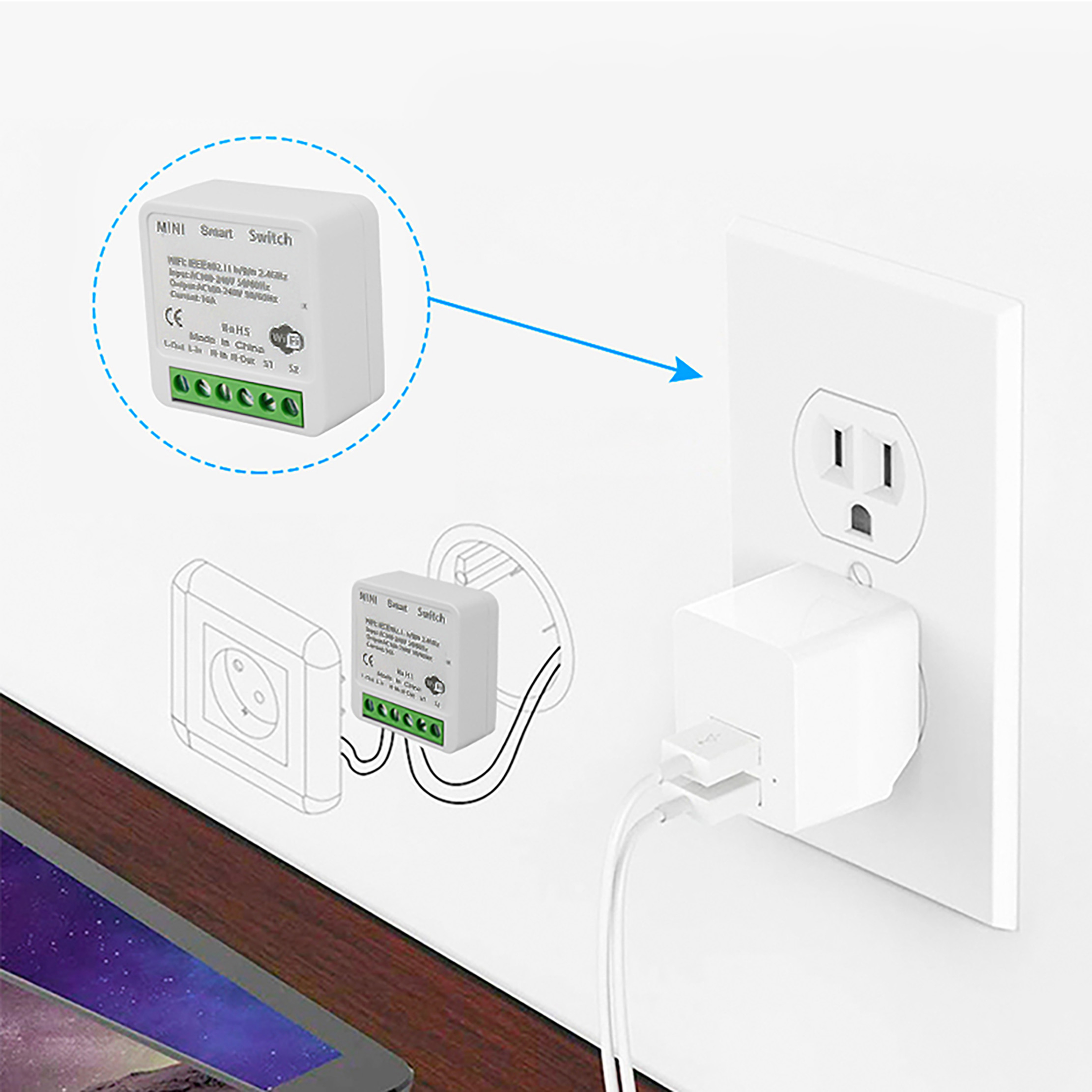 کلید هوشمند دی آی وای مدل WiFi 16A