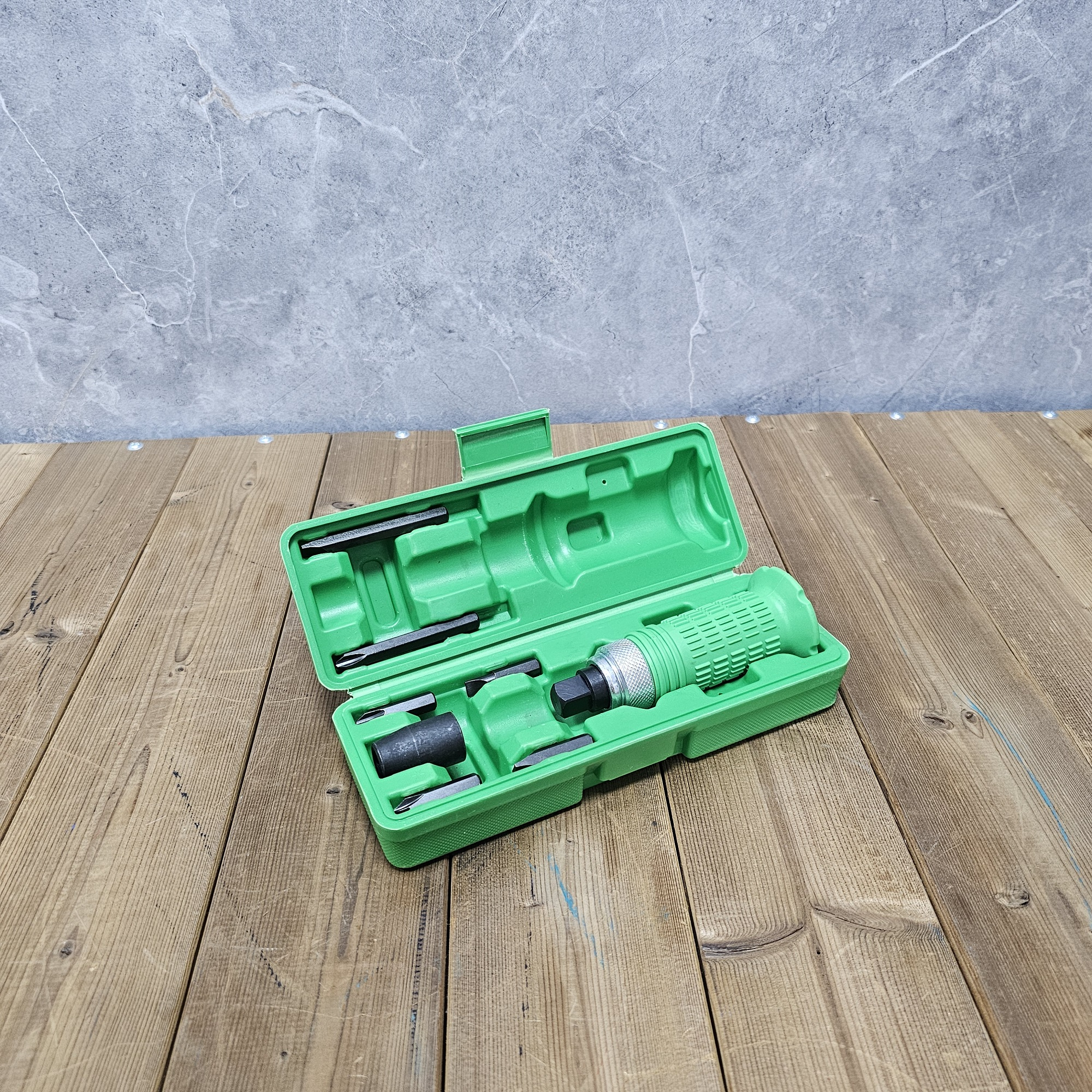 پیچ گوشتی ضربه خور باس مدل IMPACT SCREWDRIVER بسته 7 عددی