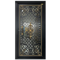 در ورودی بزرگمهر مدل درب فلزی لیزری تک لنگه طرح BL-1089