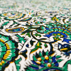 رومیزی قلمکار مدل گل اناری