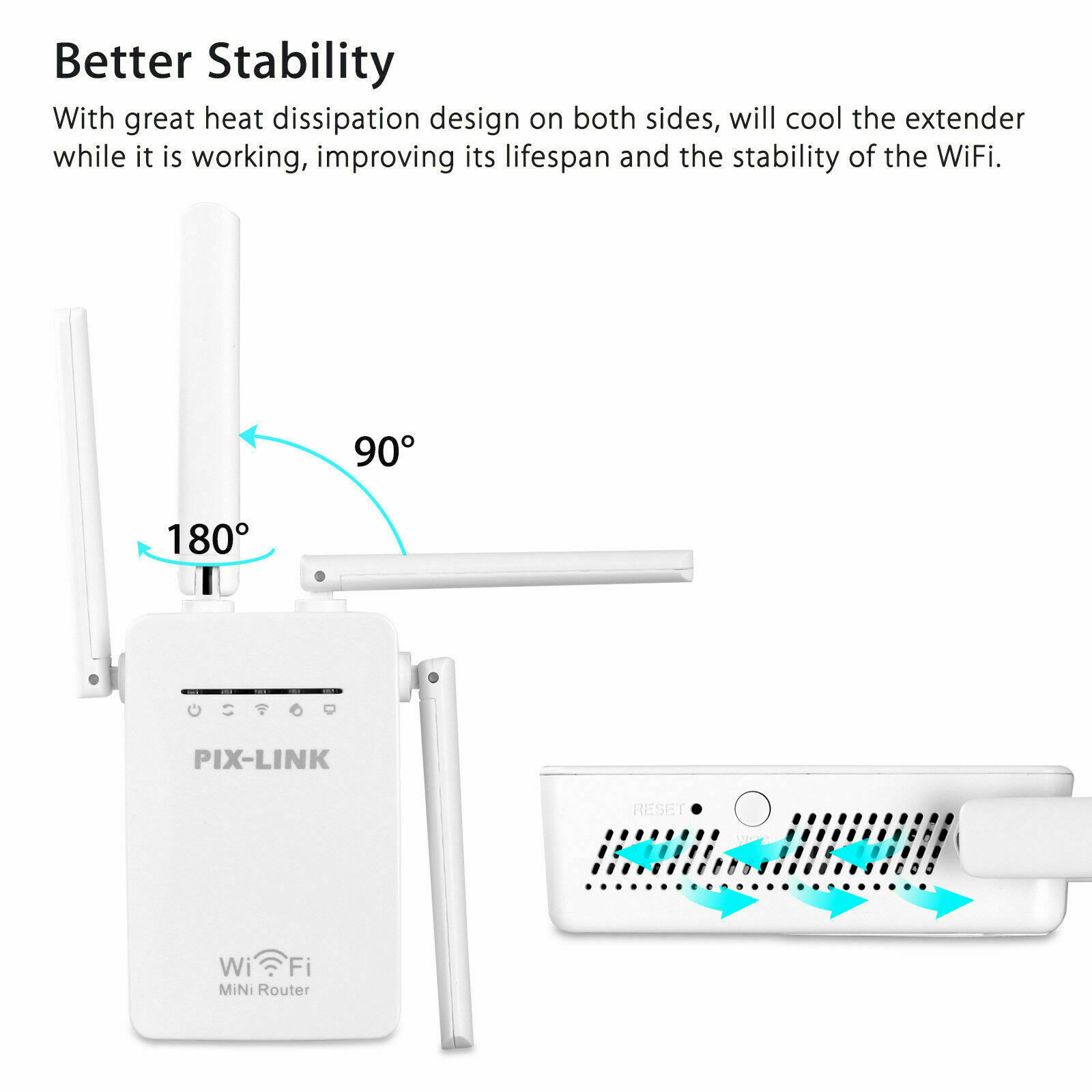 اکسس پوینت و گسترش دهنده محدوده بیسیم پیکس لینک مدل 3in1Wi-Fi09