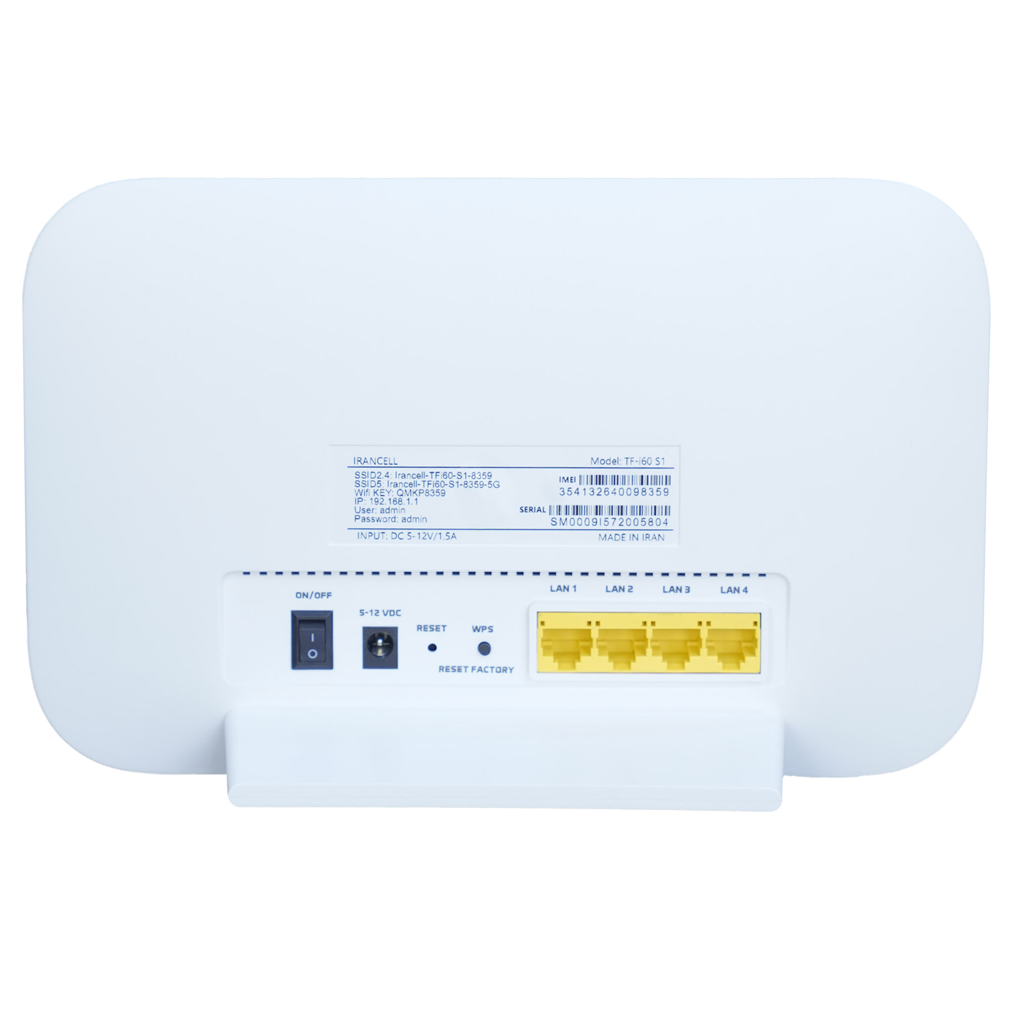 مودم 4G/TD-LTE سپنتا مدل TF-i60 S1به همراه سیمکارت و 100 گیگابایت اینترنت سه ماهه