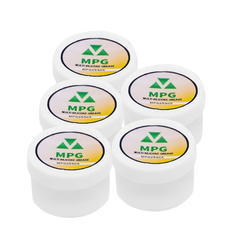 گریس سیلیکونی چند منظوره ام پی جی مدل 505 وزن 25 گرم بسته 5 عددی