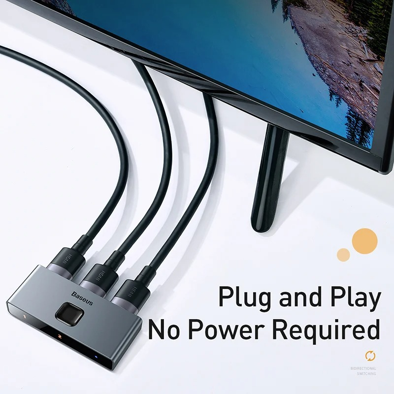 سوئیچ 1 به 2 HDMI بیسوس مدل HUBC0G