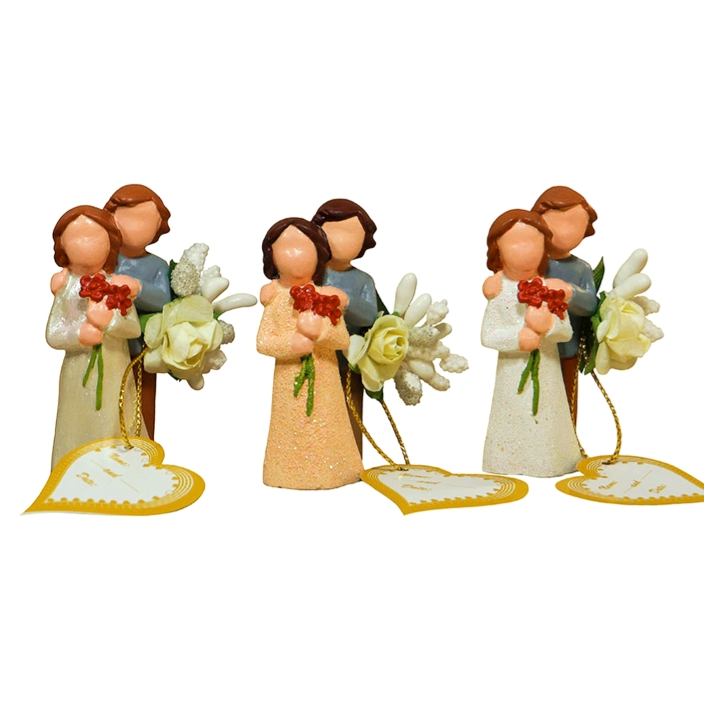 مجسمه مدل گیفت عقد و عروسی طرح زوج بسته 25 عددی
