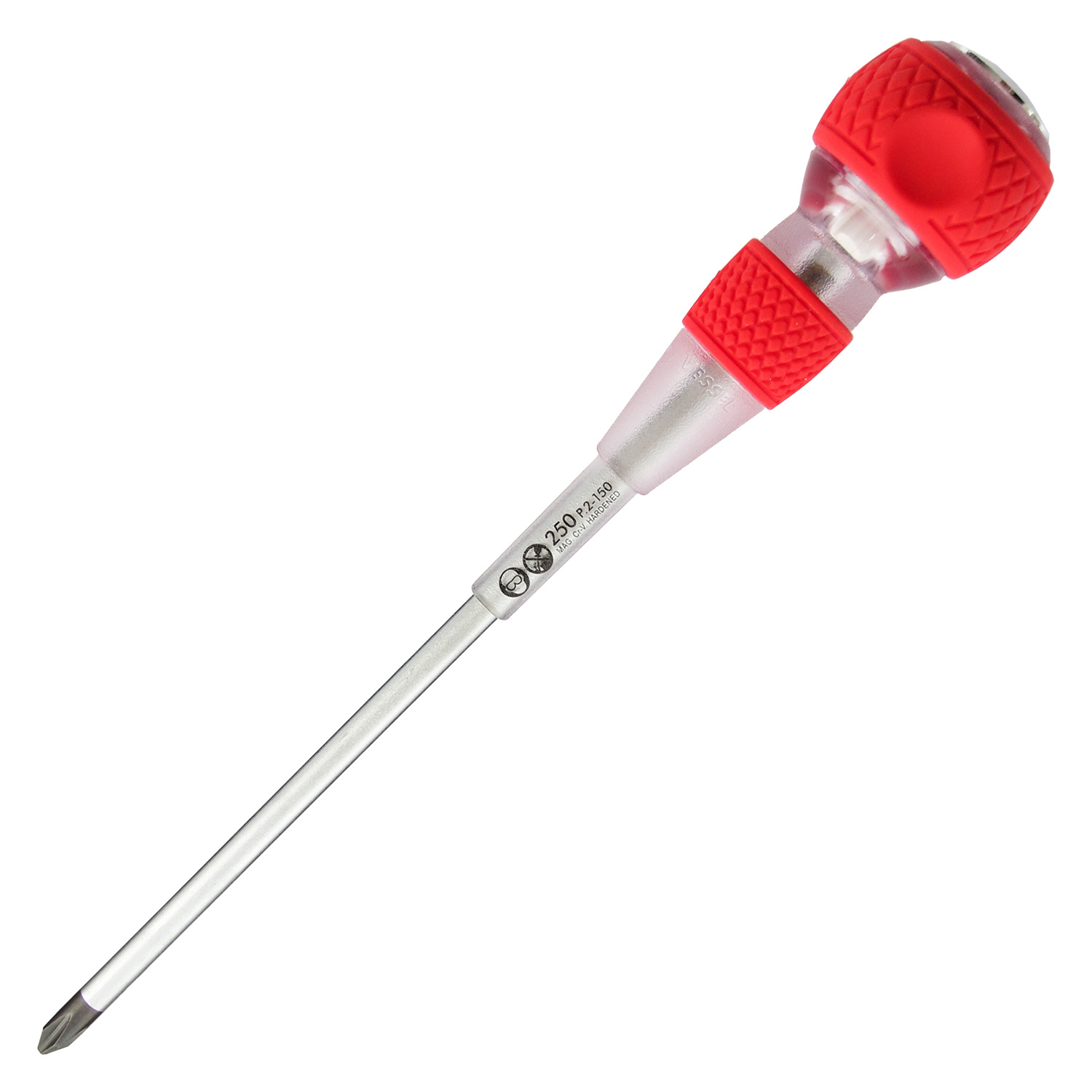 پیچ گوشتی ضربه خور وسل مدل ballgrip250(PH2x150) سایز 150 میلی متر