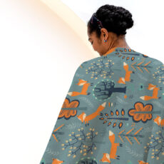 شال مبل طرح روباه بازیگوش کد Q2SH1054 سایز 98x180 سانتی متر