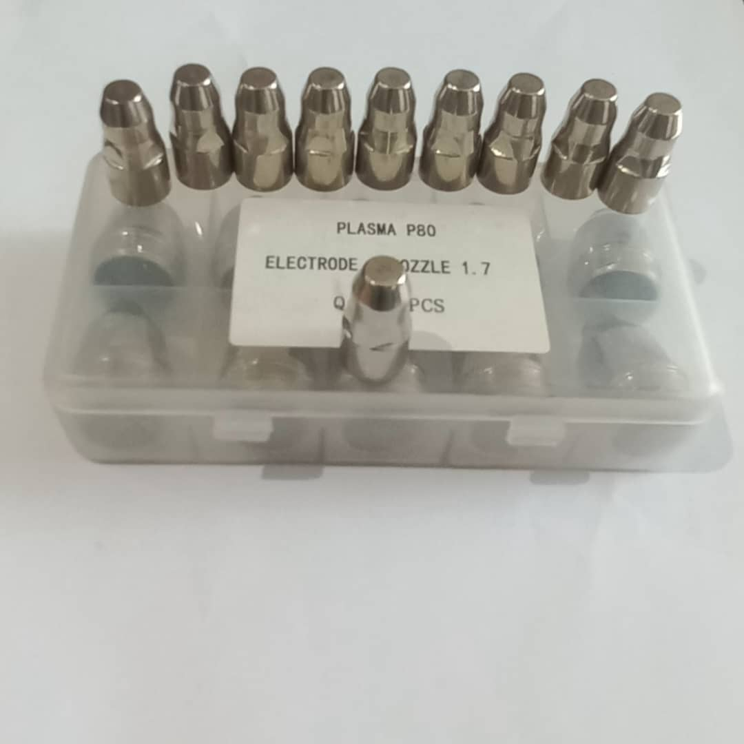 نازل و الکترود پلاسما مدل P80 سایز 1/7 بسته 10 عددی