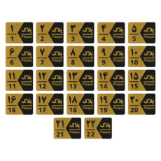 تابلو راهنما طرح شماره پلاک مدل GNG1722 مجموعه 22 عددی