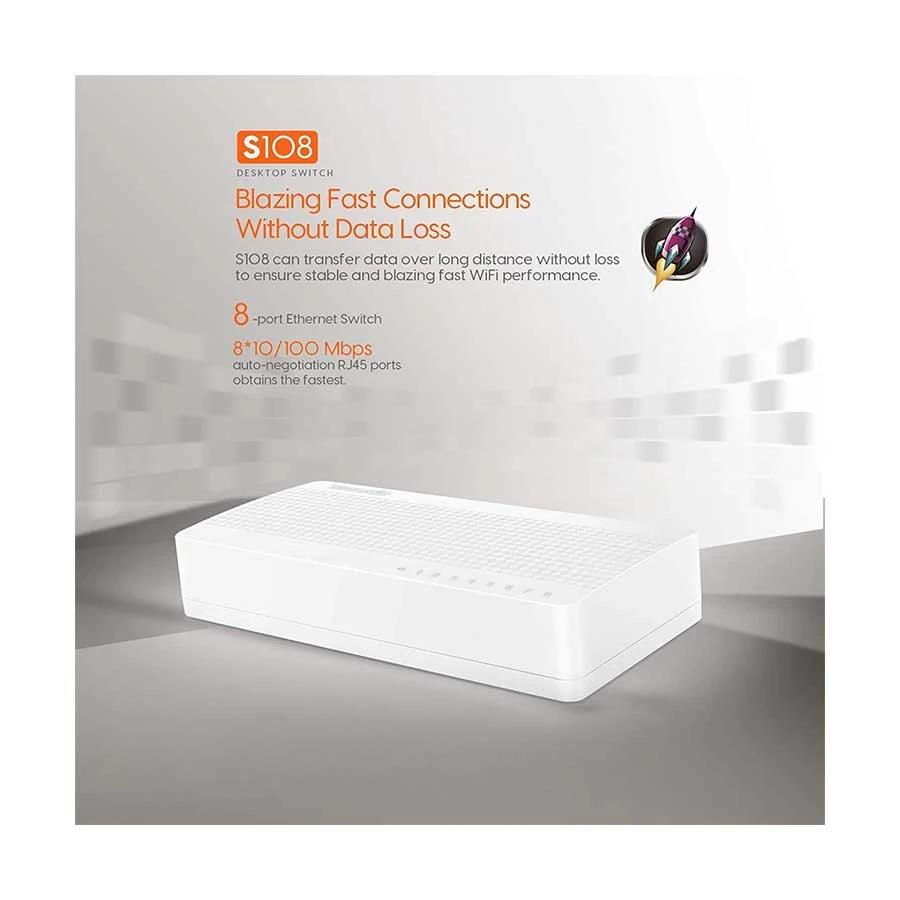 سوییچ شبکه 8 پورت 10/100 تندا اس 108