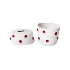 ست سطل و دستمال مدل رز