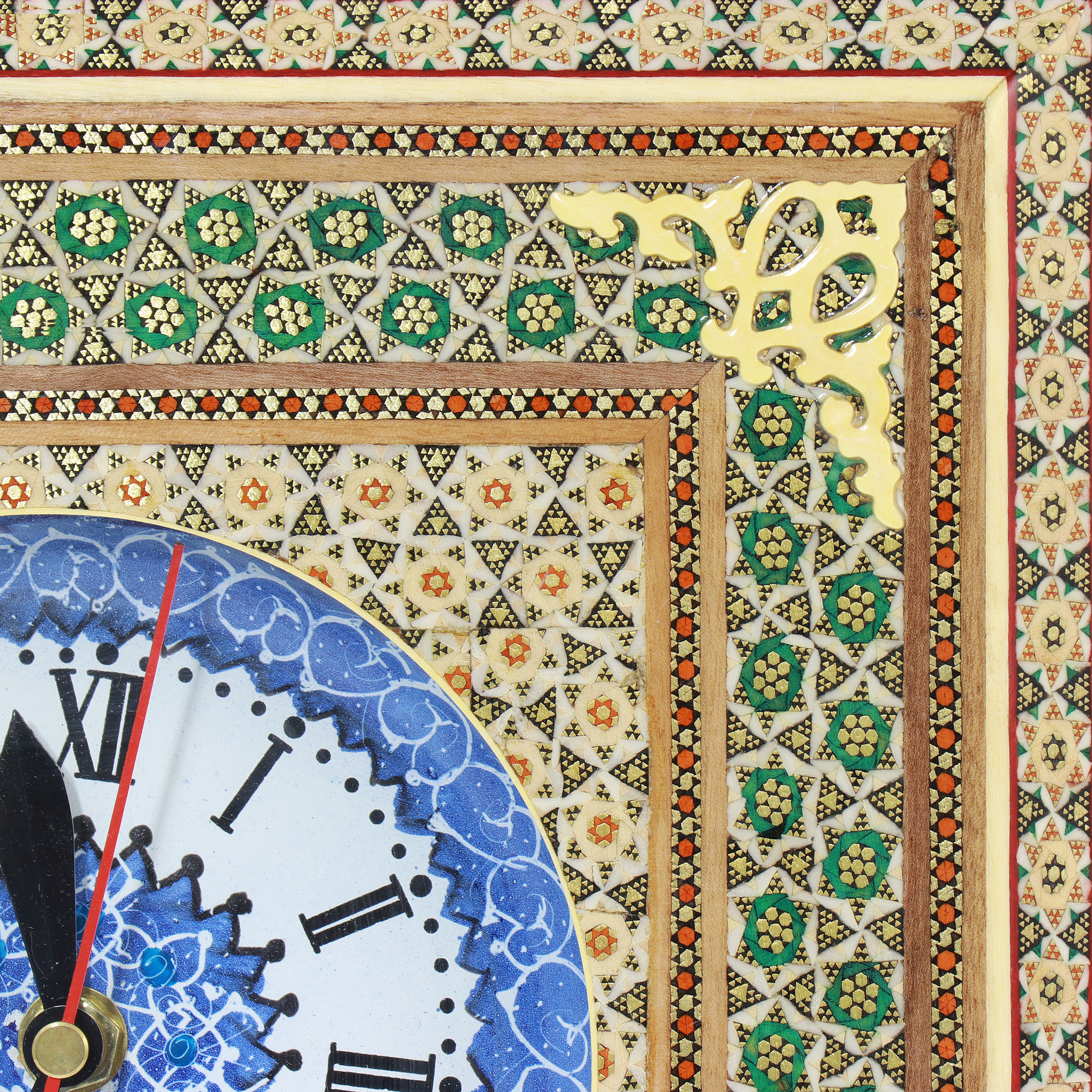 ساعت دیواری خاتم کاری مدل نقاشی هفت شمسه کد 15