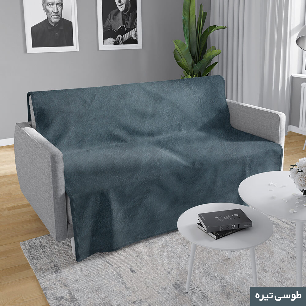 شال مبل شاران هوم مدل مخملی طرح ساده سایز 120×180 سانتی متر