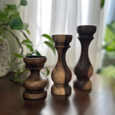 شمعدان چوبی مدل رویا مجموعه ٣ عددی